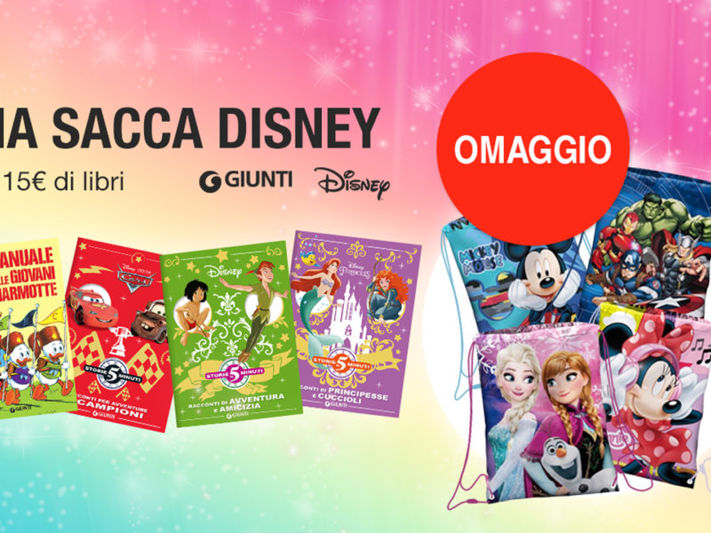 Con 15€ di Libri Disney in OMAGGIO una Sacca