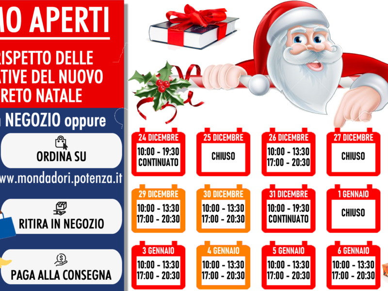 Aperture Straordinarie per Natale