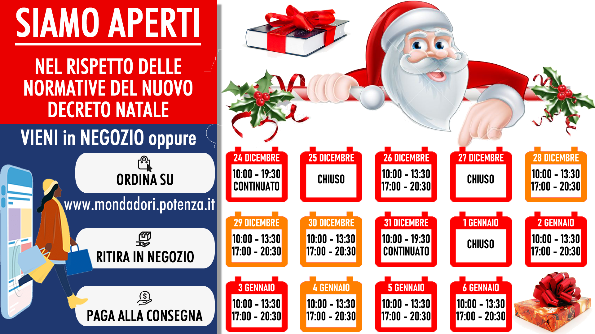 Aperture Straordinarie per Natale